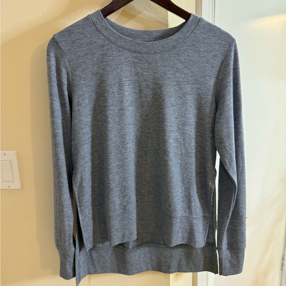 Alo light blue side split sweater